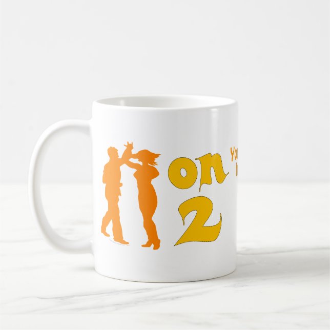 Taza De Café Salsa en dos siluetas de baile adaptables (Izquierda)