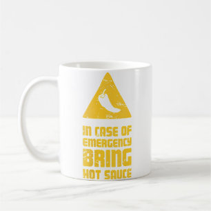 Taza De Café Salsa Picante de Emergencia Chili Divertida Salsa