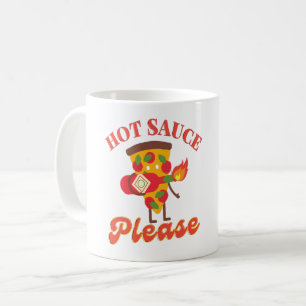 TAZA DE CAFÉ SALSA PICANTE POR FAVOR - AMOR POR SALSA DE PIZZA