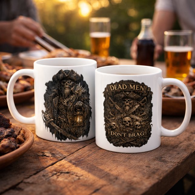 Taza De Café Salt-Cursed Captain Mug – Dead Men Don’t Brag (Subido por el creador)
