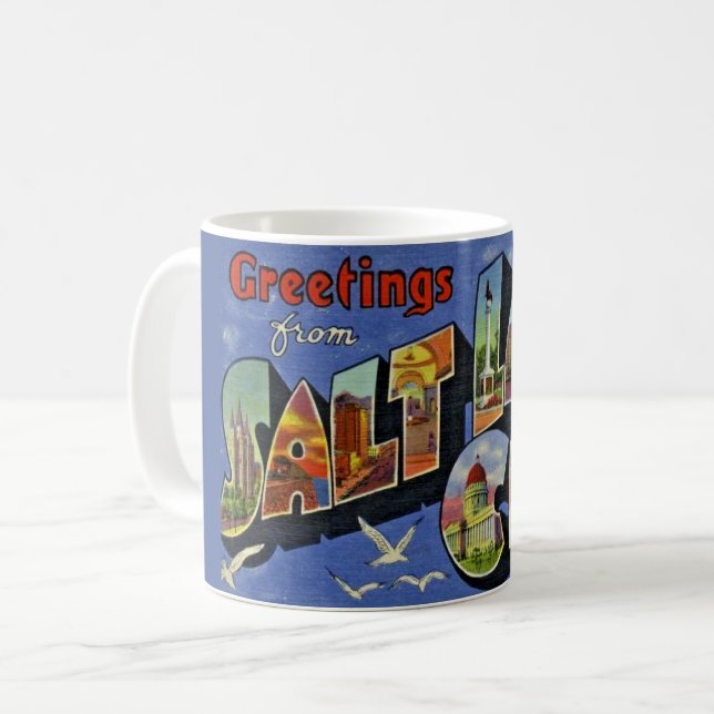 Taza De Café Salt Lake City Greeting Mug (Anverso izquierdo)