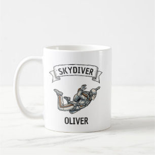 Taza De Café Saltador Libre Vintage en Caída Libre
