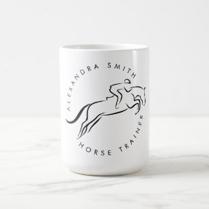 Taza De Café Saltando Caballo Caballo Entrenador de caballo