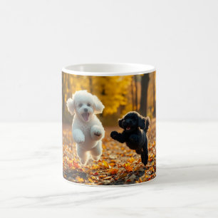 Taza De Café Saltando cachorros de caniche