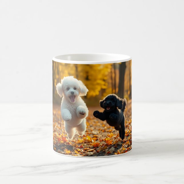 Taza De Café Saltando cachorros de caniche (Centro)