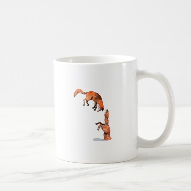 Taza De Café Saltando Fox Roja (Derecha)