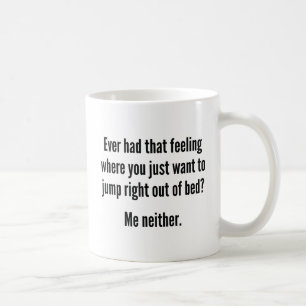 Taza De Café Saltar Directamente De La Cama