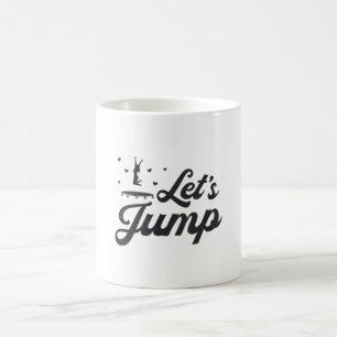 Taza De Café Saltemos Trampolines divertidos de gimnasta de Tra
