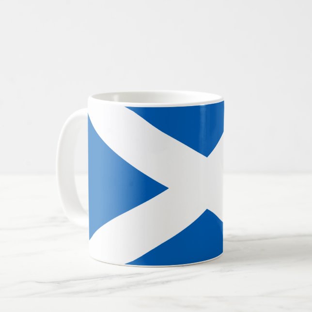 Taza De Café Saltire ~ Bandera de Escocia (Anverso izquierdo)