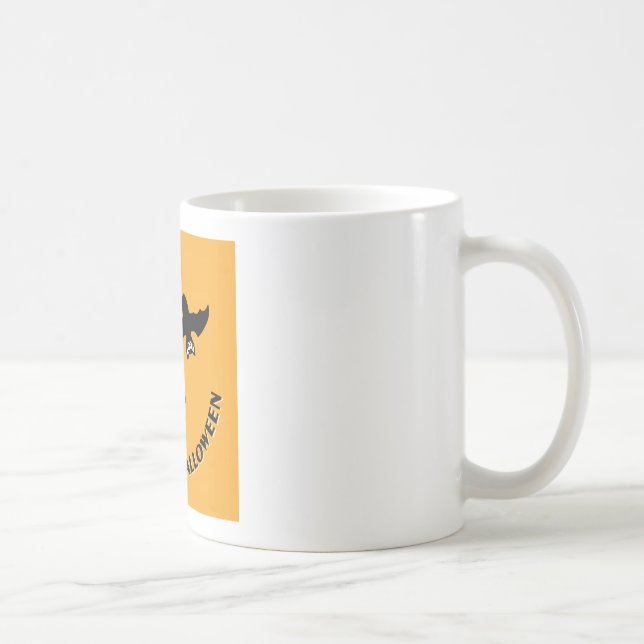 Taza De Café Salto A La Plaza Naranja De Halloween (Derecha)