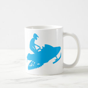 Taza De Café Salto azul en moto de nieve
