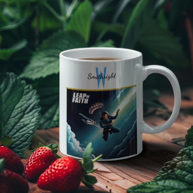 Taza De Café Salto de fe en Skydiving (Subido por el creador)