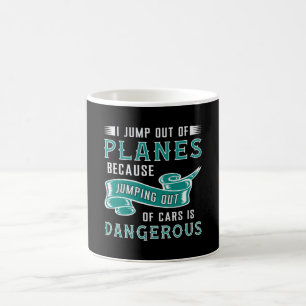 Taza De Café Salto De Skydiver De Aviones En Skydive
