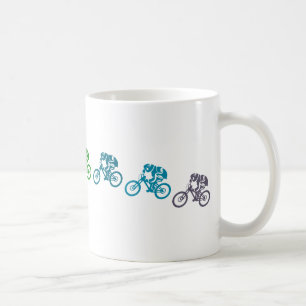 Taza De Café Salto en bicicleta de montaña cuesta abajo