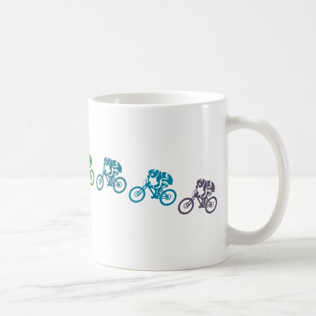 Taza De Café Salto en bicicleta de montaña cuesta abajo (Derecha)
