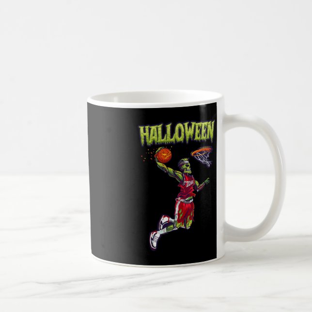 Taza De Café Salto Zombie Basketball Dunk Player Halloween Pump (Derecha)