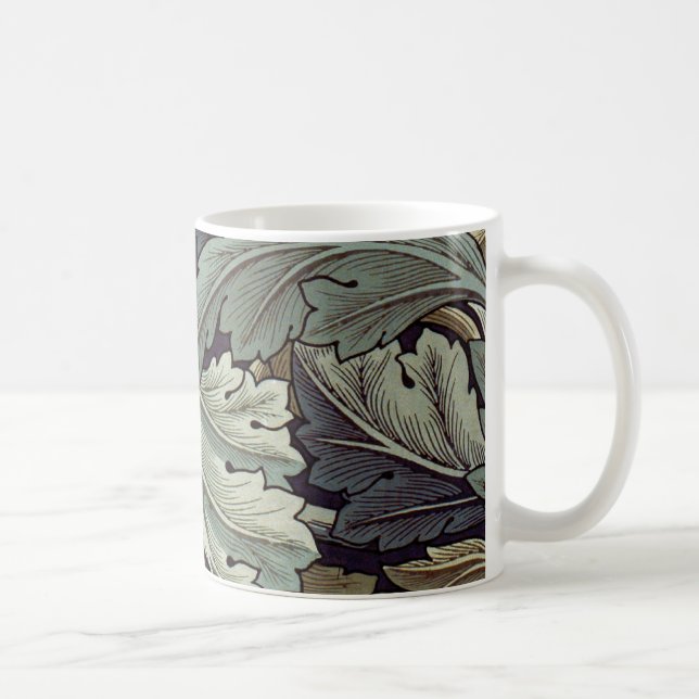 Taza De Café Saltos de fondo de William Morris Acanthus (Derecha)