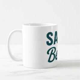 Taza De Café Salty Beach Teal Coastal Life Ocean Graphic Print