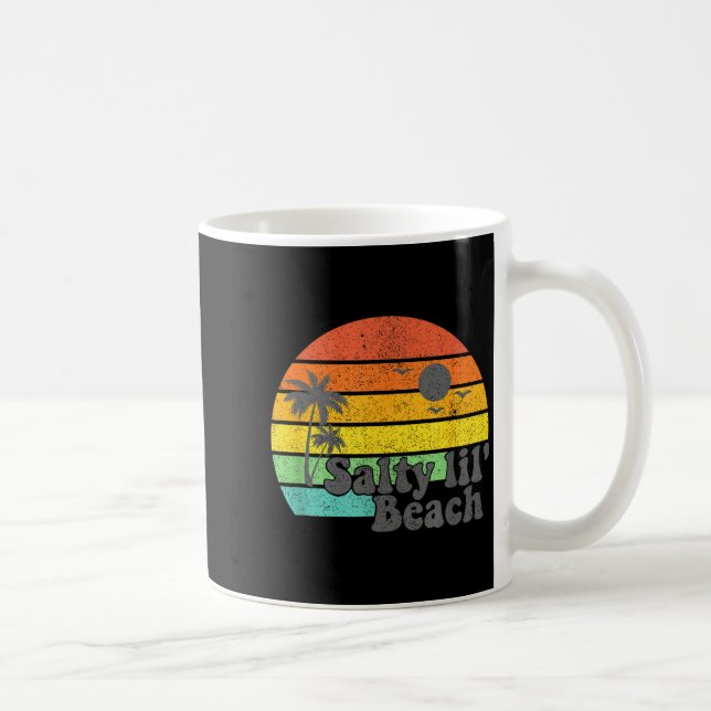 Taza De Café Salty Lil Beach Retro Vacation Funny Summer Quote  (Derecha)