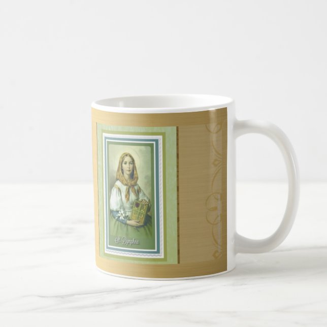 Taza De Café Salud mental del rezo católico del St. Dymphna (Derecha)