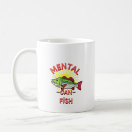 Taza De Café Salud Mental Enganchada a la Pesca