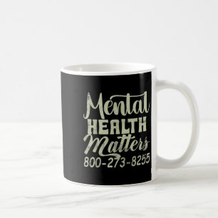 Taza De Café Salud Mental Retro S 800-273-8255 - Salud Mental