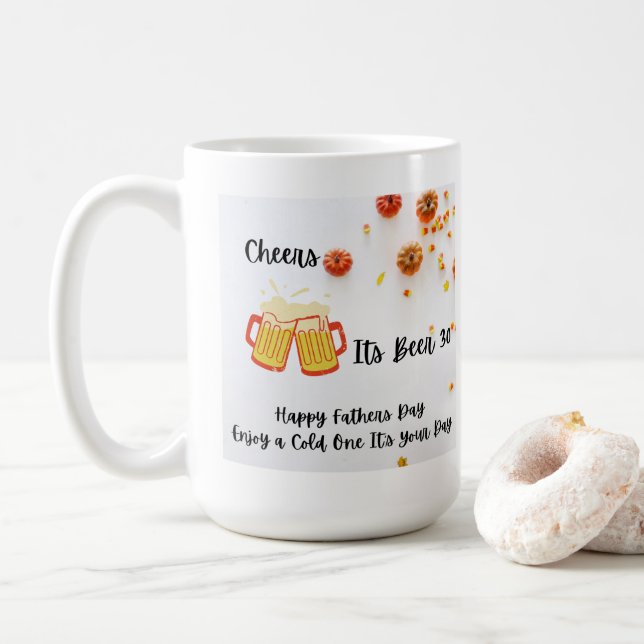 Taza De Café Saluda a su cerveza 30 en un (Con donut)