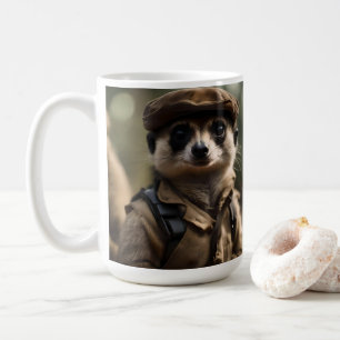 Taza De Café Saludando a Silvester el Meerkat: La historia de u