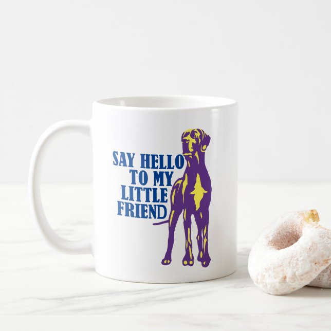 Taza De Café saludo a mi amiguita (Con donut)