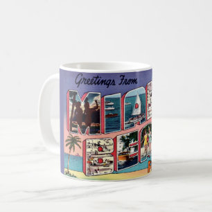 Taza De Café Saludo colorido de Miami Beach