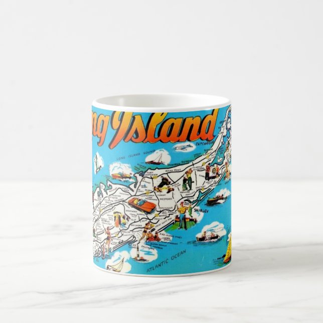 Taza De Café Saludo de Long Island, NY (Centro)
