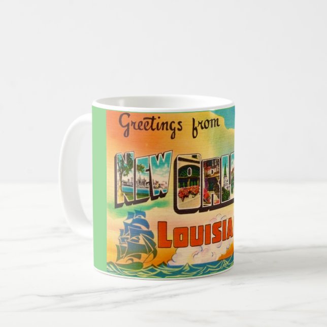 Taza De Café Saludo de Nueva Orleans  (Anverso izquierdo)