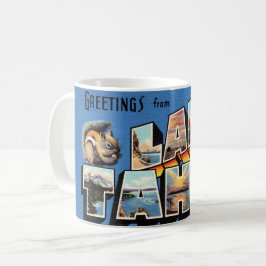 Taza De Café Saludo del lago Tahoe vintage