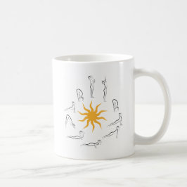 Taza De Café saludo del sol de la yoga