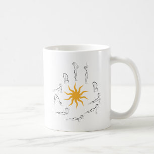 Taza De Café saludo del sol de la yoga