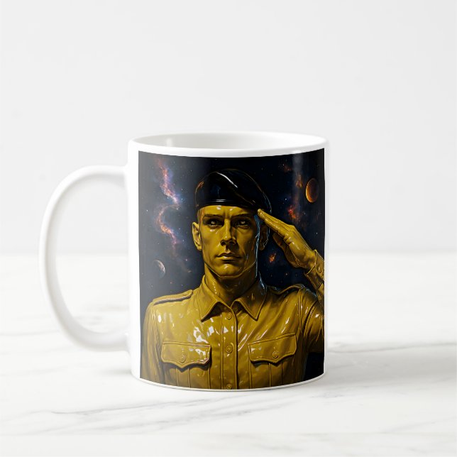Taza De Café Saludo del soldado galáctico (Izquierda)