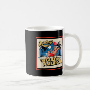 Taza De Café Saludo Desde El Golfo De Ee.Uu. Trump Patrio