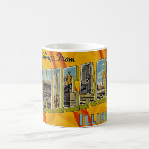 Taza De Café Saludo Retro de Chicago