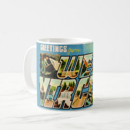 Taza De Café Saludo retro de West Virginia