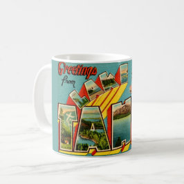 Taza De Café Saludo retro del lago Tahoe