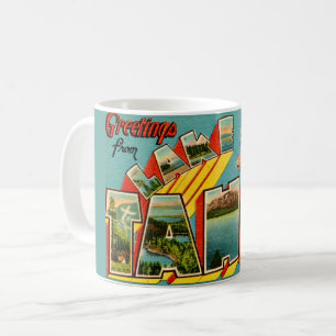 Taza De Café Saludo retro del lago Tahoe