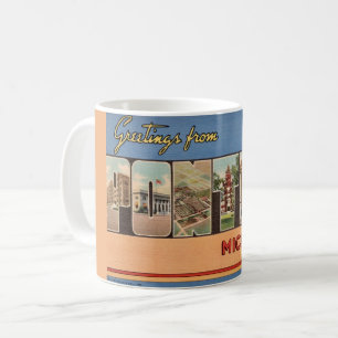 Taza De Café Saludo Retro Pontiac Michigan