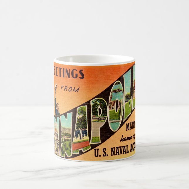 Taza De Café Saludo vintage Annapolis MD (Centro)