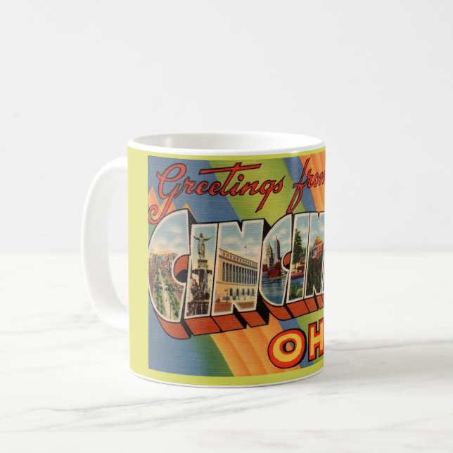 Taza De Café Saludo vintage de Cincinnati  (Anverso izquierdo)