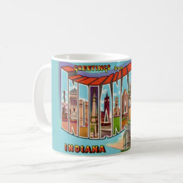 Taza De Café Saludo vintage de Indianapolis
