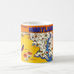 Taza De Café Saludo vintage de Maryland