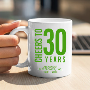 Taza De Café Saludos a 30 años del aniversario de negocios