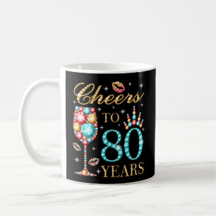 Taza De Café Saludos A 80 Años 80 80