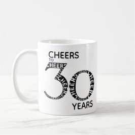 Taza De Café Saludos a los 30 años de los 30 años de los blanco