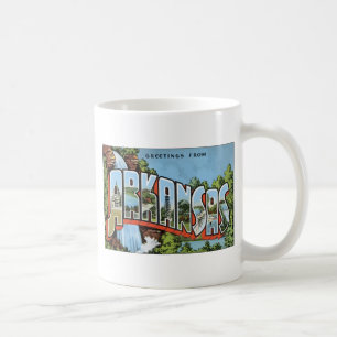 Taza De Café Saludos de Arkansas, vintage
